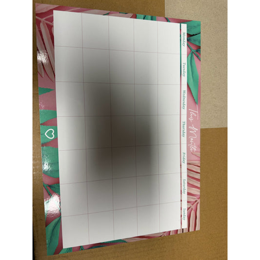 Pink Leaf Magnetic Planner Set
