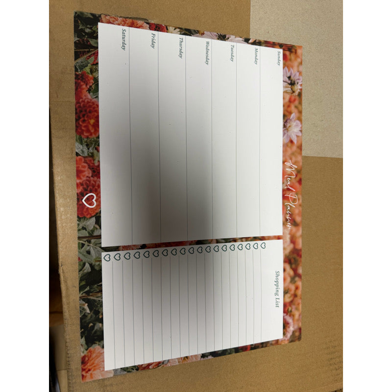 Orange Flower Magnetic Planner Set