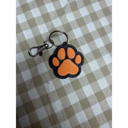 3D Printed Paw Print Keychain